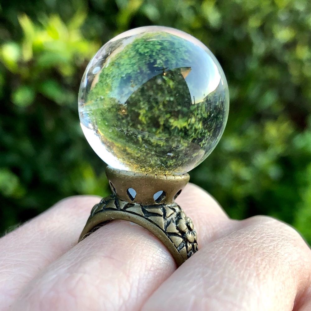 Crystal ball ring psychic scrying oracle occult - Picture 6 of 7